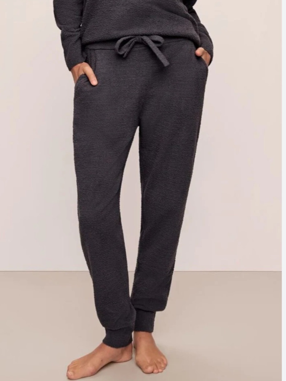Eberjey Recycled Boucle Relaxed Fit Jogger in Graphite, Size XS